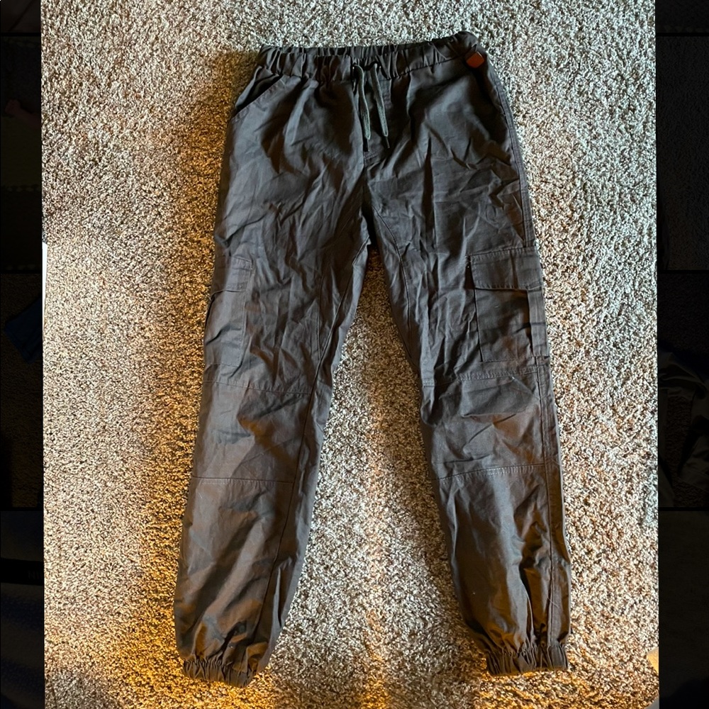 Grey cargo joggers
